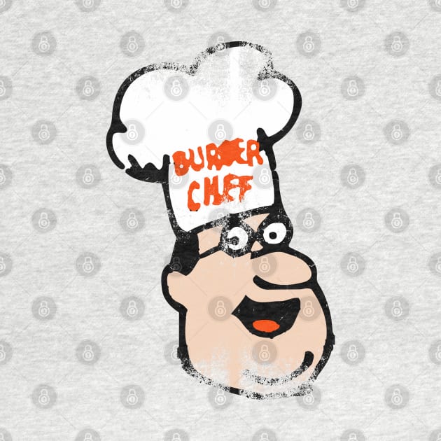 Distressed - Retro Burger Chef Mascot - Chef by EverGreene